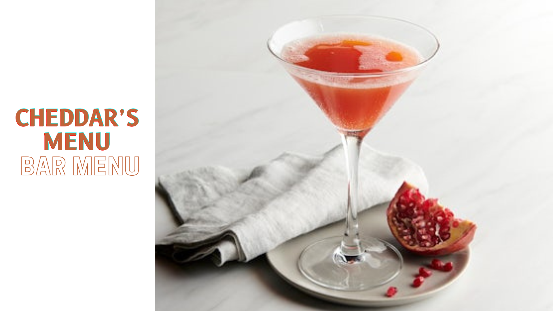 Cheddar Bar Menu